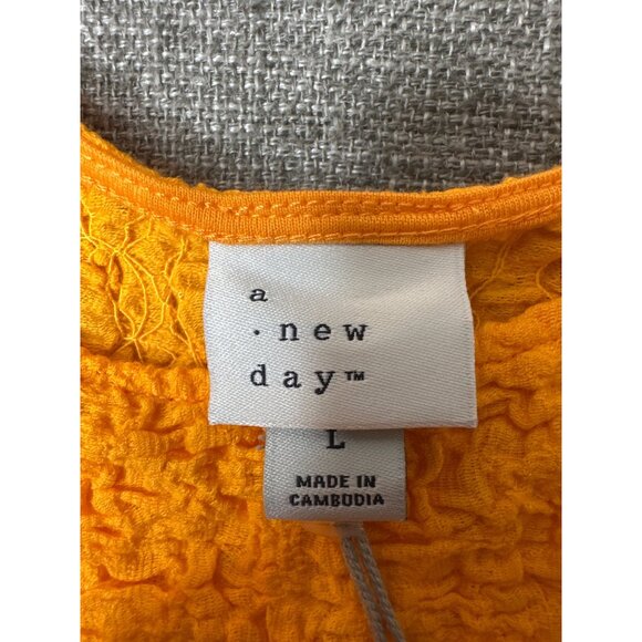 Orange Textured Crop Tank Top & White Tie-Front Crop Cami Lot of 2 Beach Cruise - Picture 6 of 13